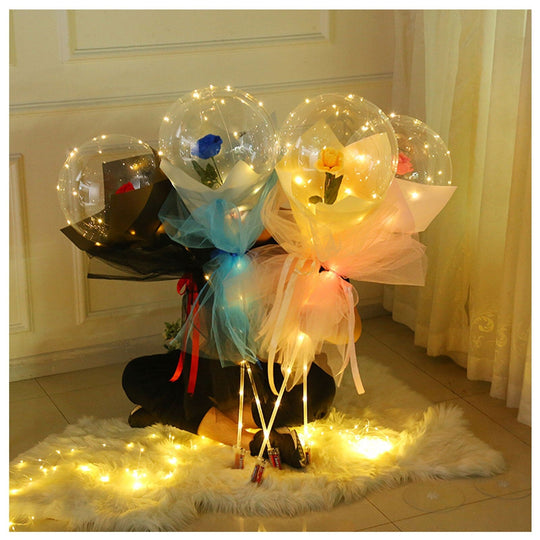 Pachet De Baloane Luminoase Cu Trandafiri Led (Set De Bricolaj)