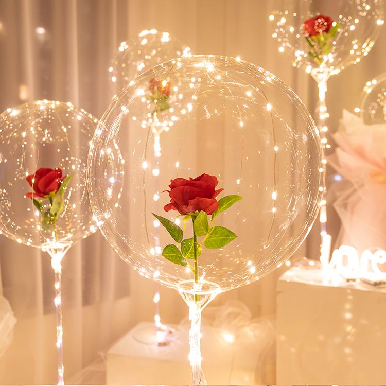 Pachet De Baloane Luminoase Cu Trandafiri Led (Set De Bricolaj)
