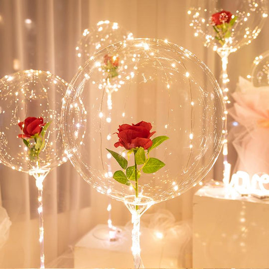 Pachet De Baloane Luminoase Cu Trandafiri Led (Set De Bricolaj)