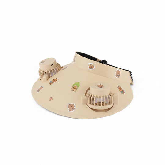 Pălărie Portabilă cu Ventilator pentru Femei cu Motive Jucăușe 0