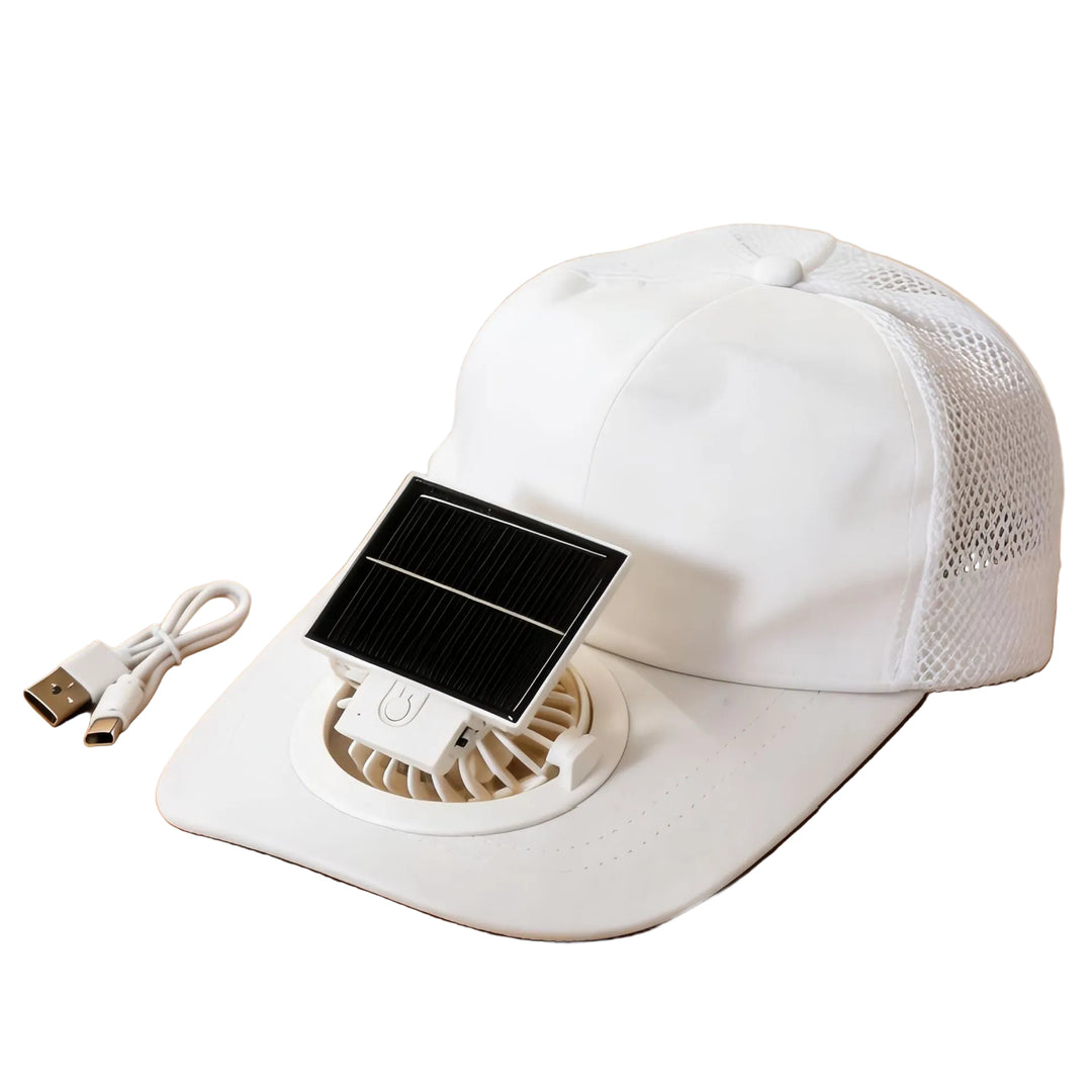 Pălărie de soare pentru femei cu ventilator integrat 0