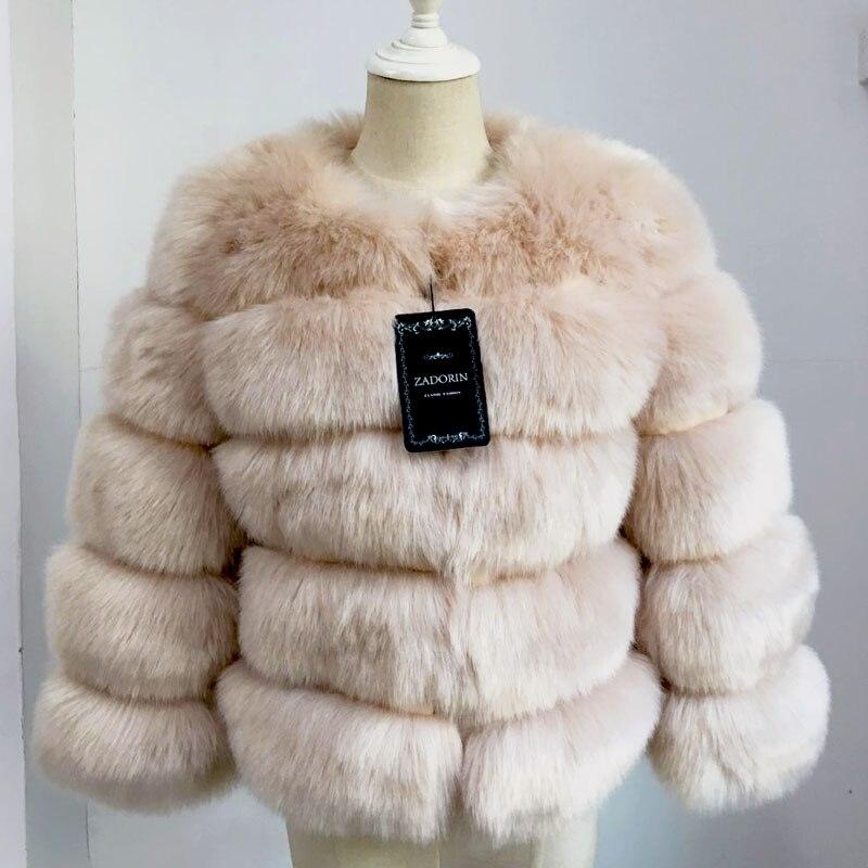 Palton Pufos Din Blană Artificială Pentru Doamne