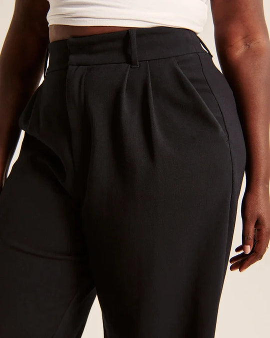 Pantaloni da donna a vita alta Pantaloni larghi Tessuto morbido