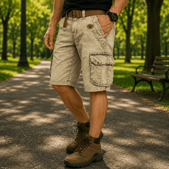 Pantaloni Scurți Bărbați Cargo Confortabili pentru Zile Active 2