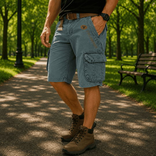Pantaloni Scurți Bărbați Cargo Confortabili pentru Zile Active 4