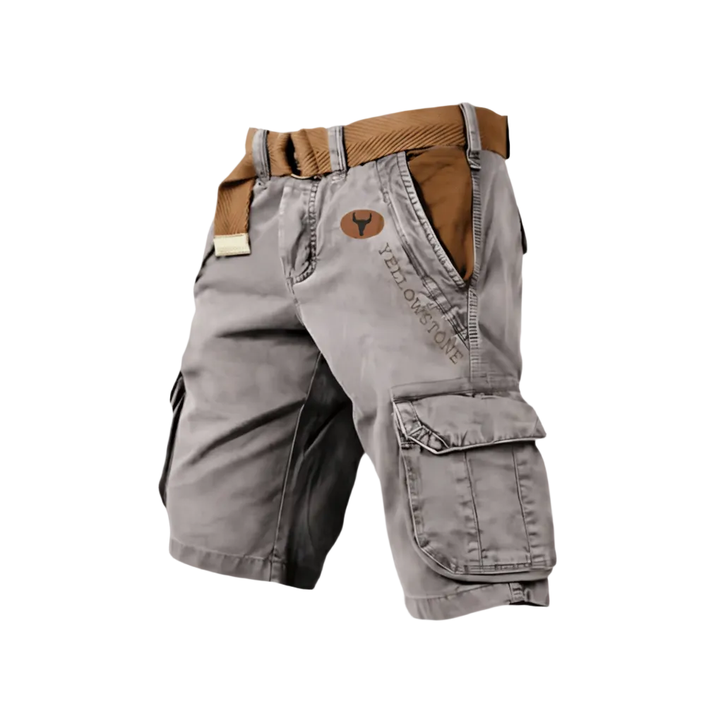 Pantaloni Scurți Bărbați Cargo Cu Design Funcțional pentru Activități Zilnice 0
