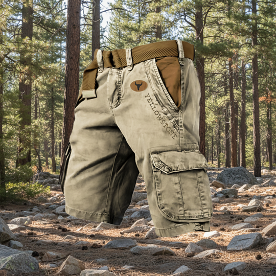 Pantaloni Scurți Bărbați Cargo Cu Design Funcțional pentru Activități Zilnice 9