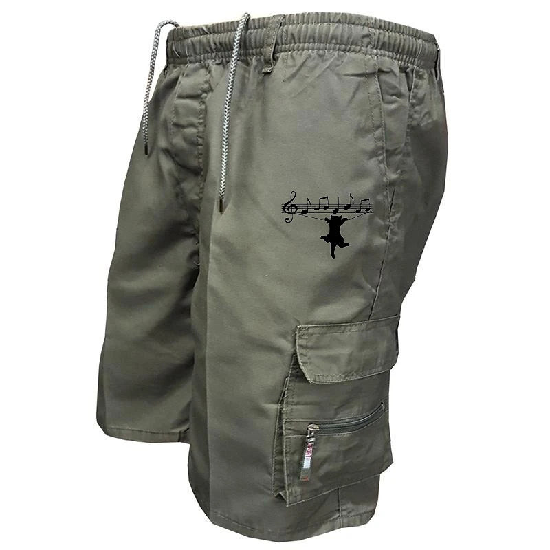 Pantaloni scurți de vară pentru bărbați cu buzunare utile 0