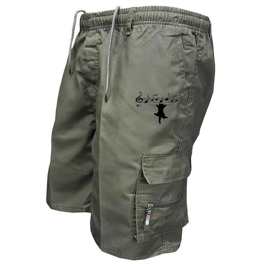 Pantaloni scurți de vară pentru bărbați cu buzunare utile 0