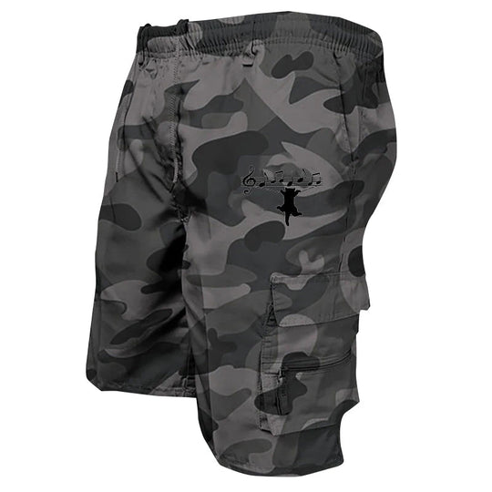 Pantaloni scurți de vară pentru bărbați cu buzunare utile 4
