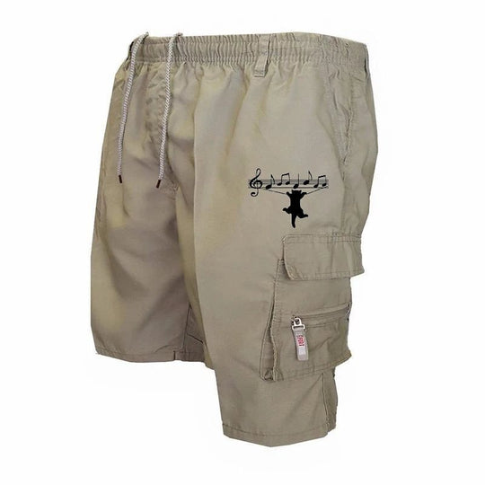 Pantaloni scurți de vară pentru bărbați cu buzunare utile 5