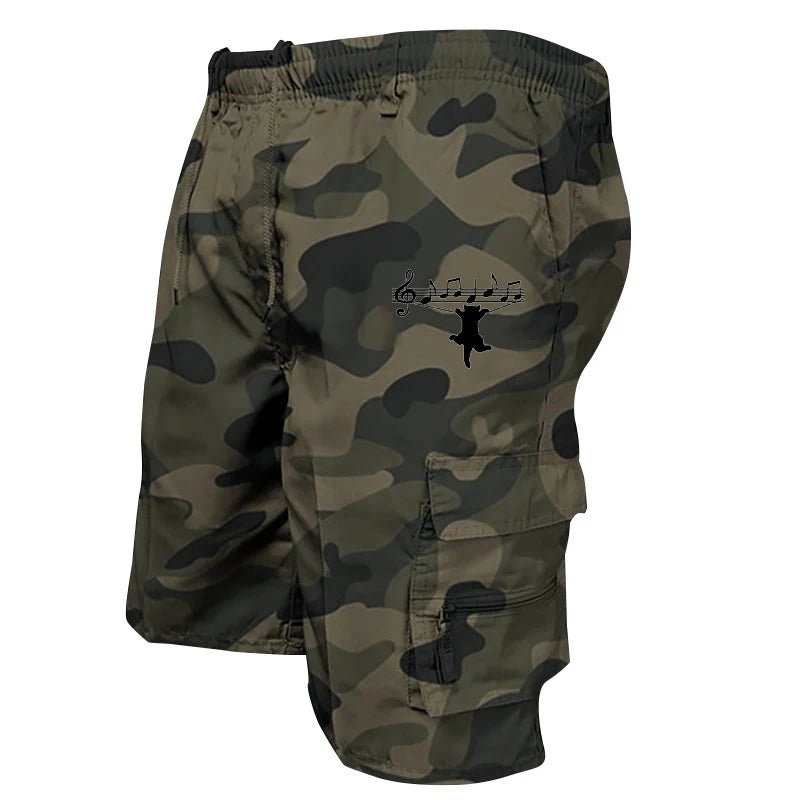 Pantaloni scurți de vară pentru bărbați cu buzunare utile 6