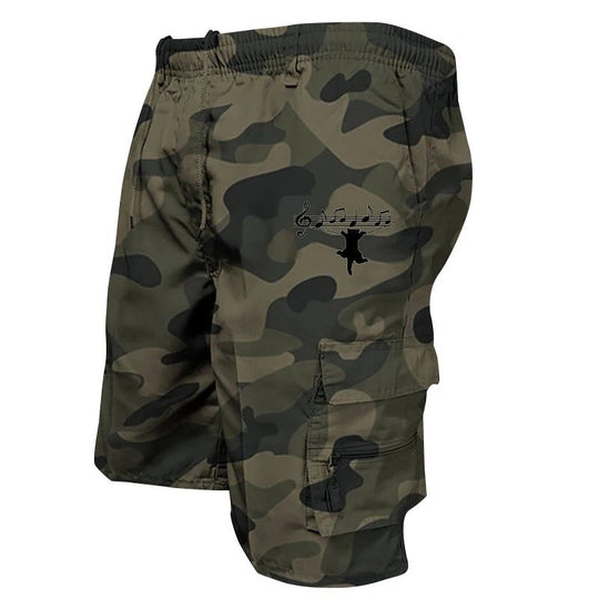 Pantaloni scurți de vară pentru bărbați cu buzunare utile 6