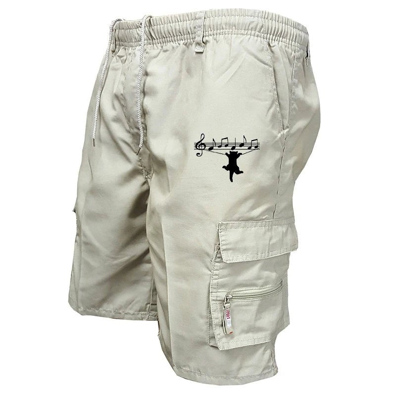 Pantaloni scurți de vară pentru bărbați cu buzunare utile 7