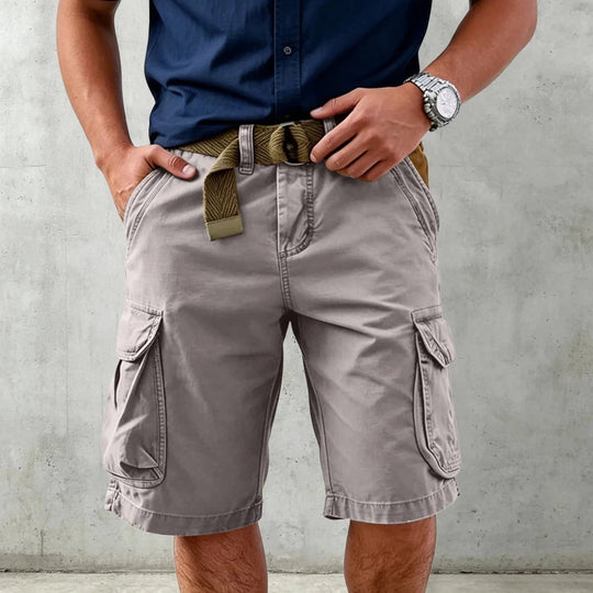 Pantaloni scurți pentru bărbați cu design utilitar 2