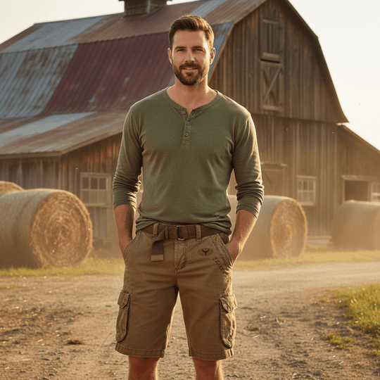 Pantaloni scurti cargo pentru bărbați, design modern 1