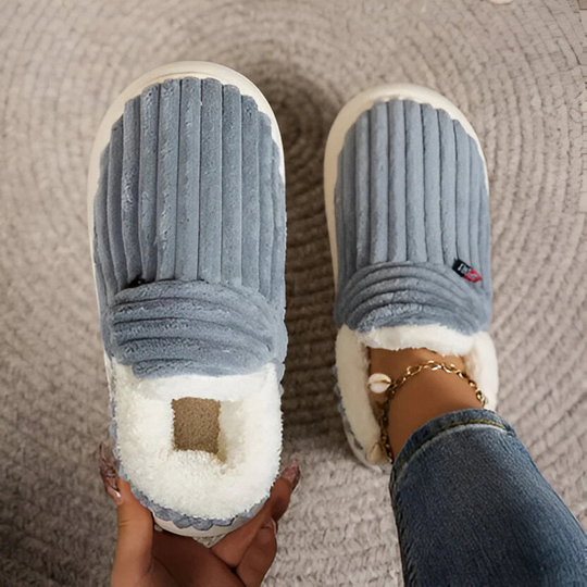 Papuci unisex, moi, din pluș, antiderapanți, design ergonomic 0