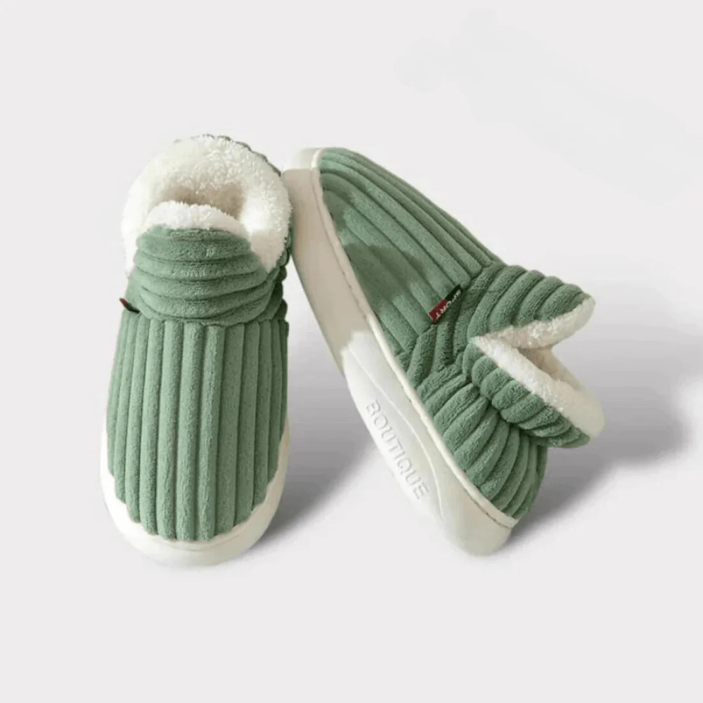 Papuci unisex, moi, din pluș, antiderapanți, design ergonomic 4
