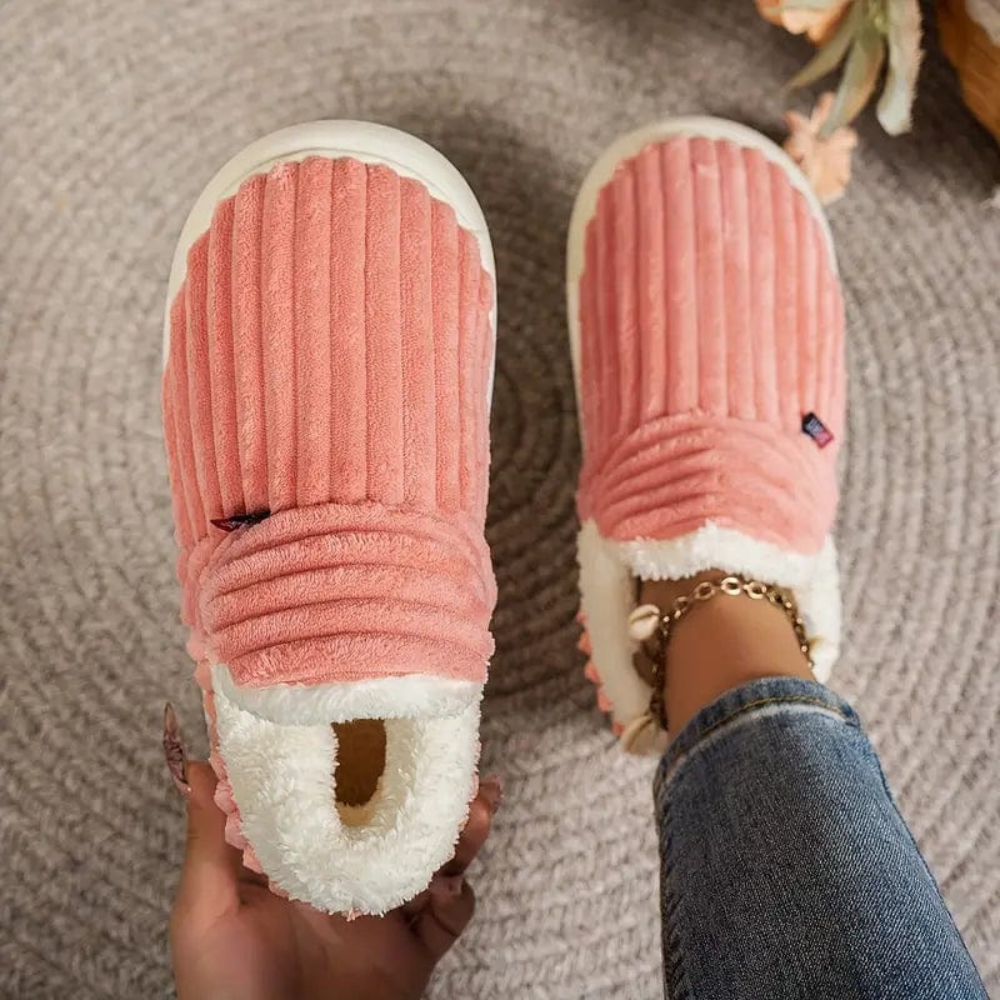 Papuci unisex, moi, din pluș, antiderapanți, design ergonomic 6