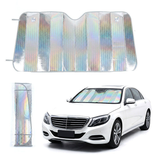 Parasolar pliabil unisex pentru parbriz cu design holografic 0