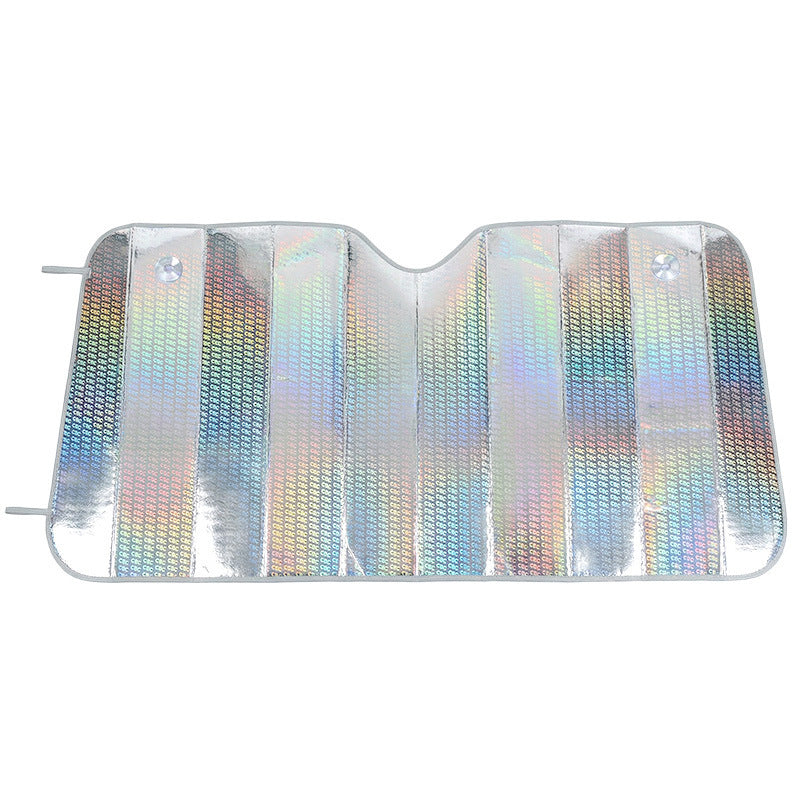 Parasolar pliabil unisex pentru parbriz cu design holografic 2