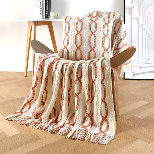 Pătură Texturată cu Model Geometric pentru Interior 0