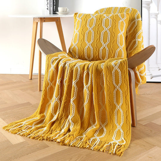 Pătură Texturată cu Model Geometric pentru Interior 6