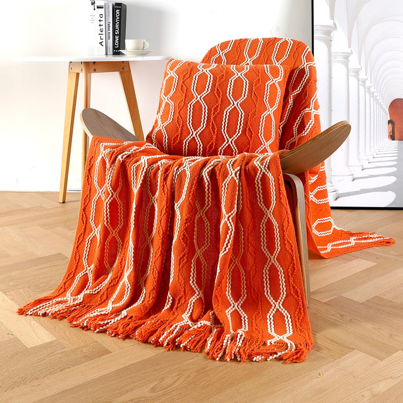 Pătură Texturată cu Model Geometric pentru Interior 8