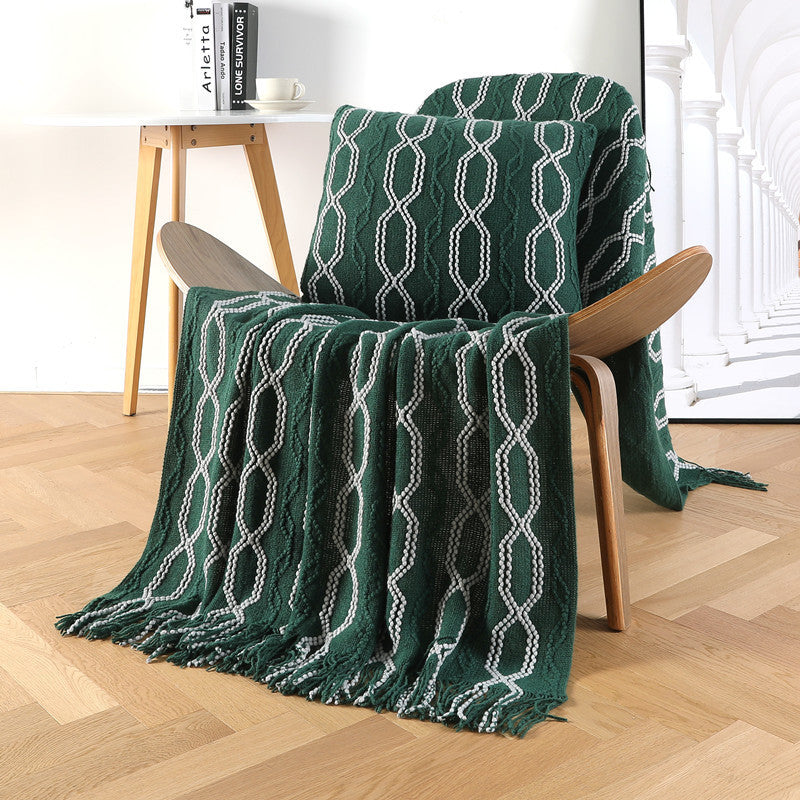 Pătură Texturată cu Model Geometric pentru Interior 9