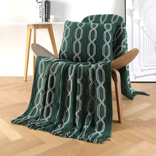 Pătură Texturată cu Model Geometric pentru Interior 9