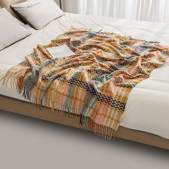 Pătură cu model geometric pentru femei, design confortabil 4