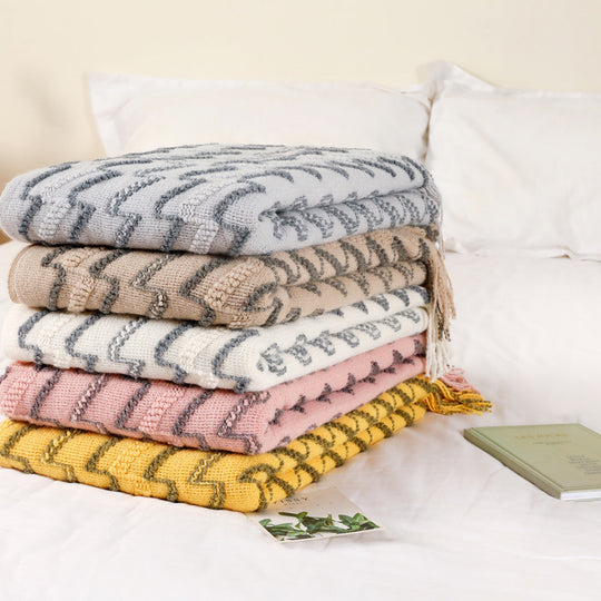 Pătură decorativă cu model zig-zag pentru femei 1