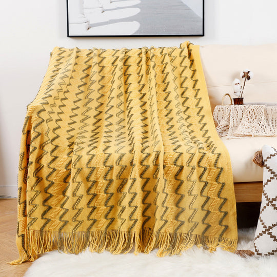 Pătură decorativă cu model zig-zag pentru femei 3
