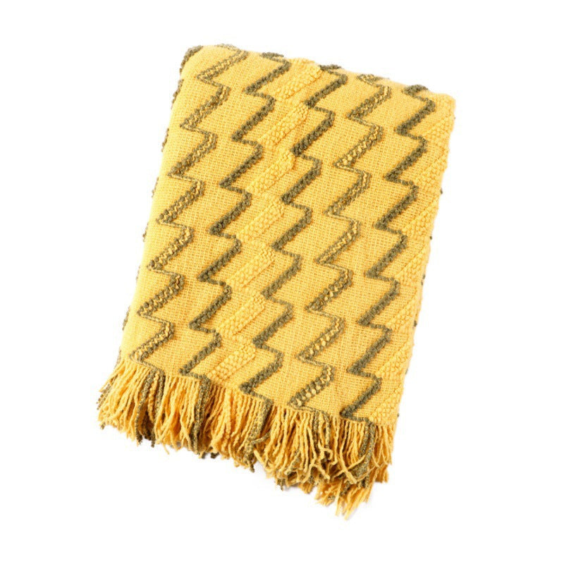 Pătură decorativă cu model zig-zag pentru femei 8