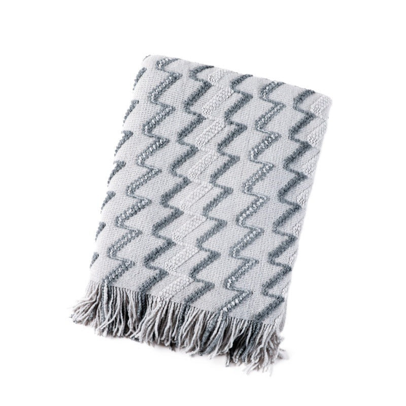 Pătură decorativă cu model zig-zag pentru femei 9
