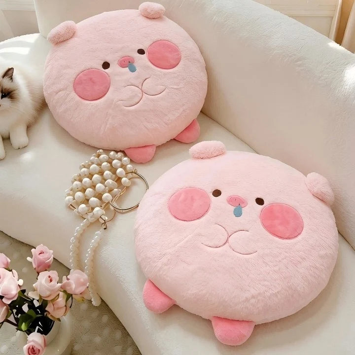 Pernă Rotundă de Podea pentru Copii cu Design Drăguț de Porc 1