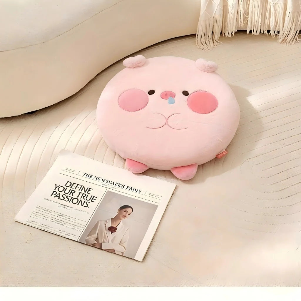 Pernă Rotundă de Podea pentru Copii cu Design Drăguț de Porc 3