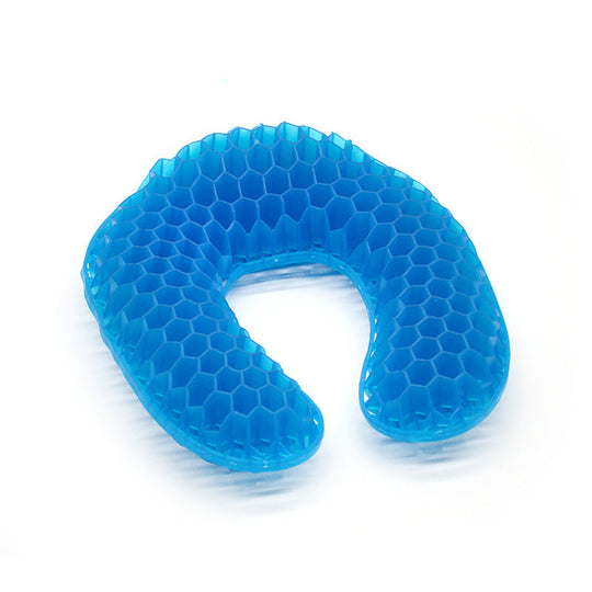 Pernă de Gât Unisex în Formă de U cu Gel Răcoritor și Design Tip Fagure 1