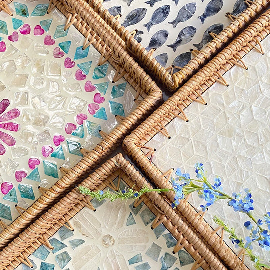 Platou de Servire Dreptunghiular cu Mozaic pentru Femei 3