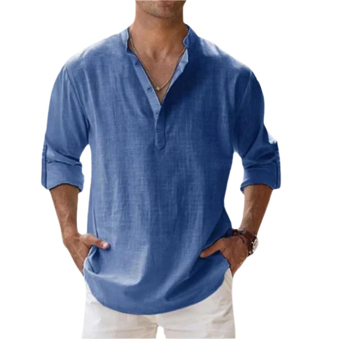 Polo Homme Décontracté Lin Respirant 0
