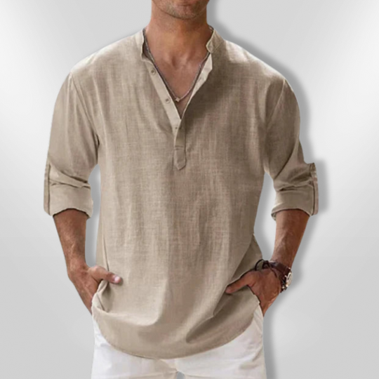 Polo Homme Décontracté Lin Respirant 11