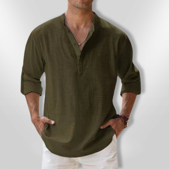 Polo Homme Décontracté Lin Respirant 12