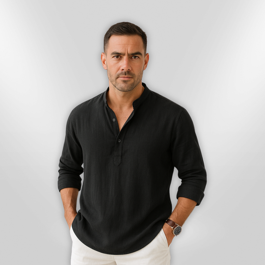 Polo Homme Décontracté Lin Respirant 2