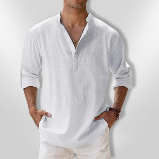 Polo Homme Décontracté Lin Respirant 9