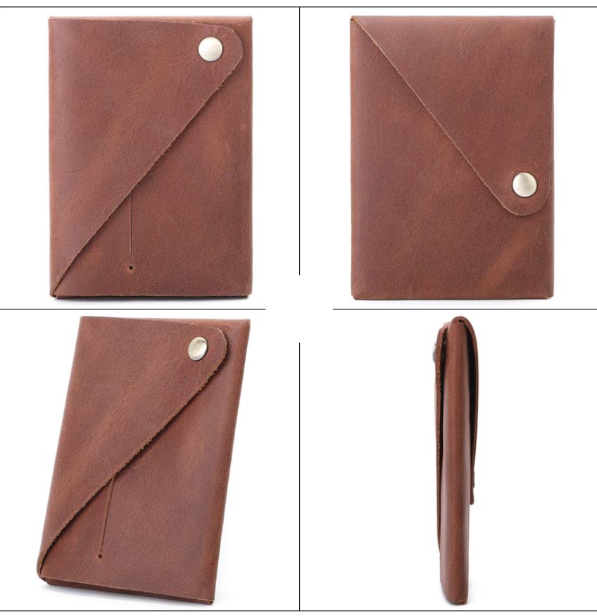 Portofel Minimalist Slim Pentru Carduri Din Piele