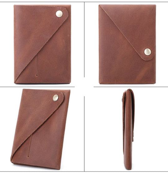 Portofel Minimalist Slim Pentru Carduri Din Piele