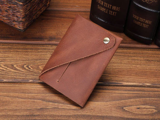 Portofel Minimalist Slim Pentru Carduri Din Piele