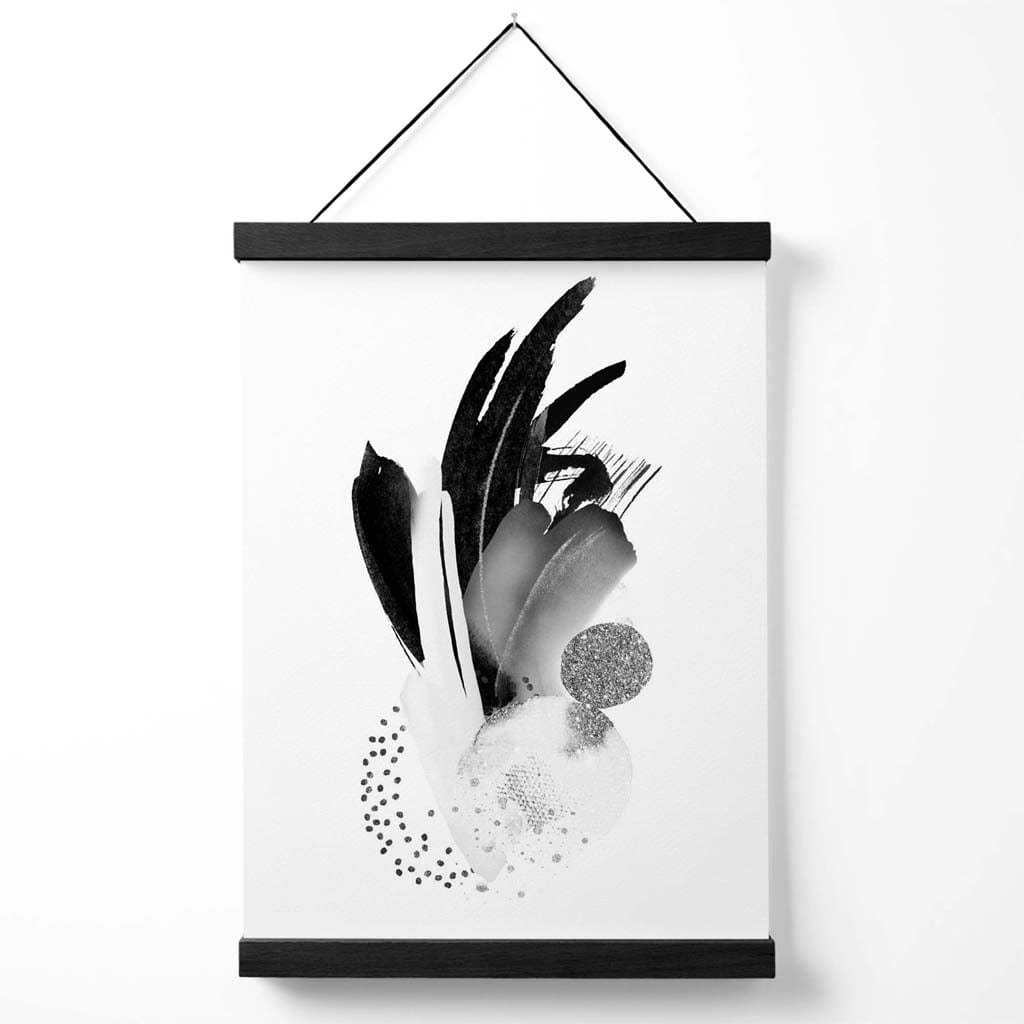 Poster Abstract Alb-Negru Înramat Modern 0