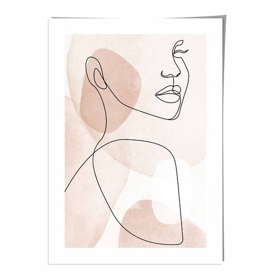 Poster Artă Femei Abstractă Roz Coral Decorativ 2