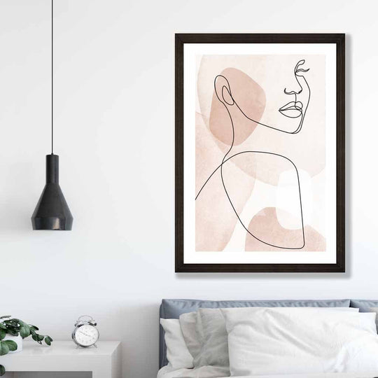 Poster Artă Femei Abstractă Roz Coral Decorativ 3